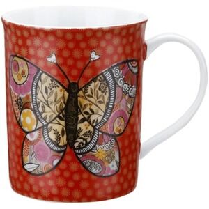 DEMDACO Love Life Mug and Greeting Card, Multicolor Red 9‎ Oz Micro/Dish Safe